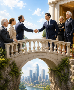 Handshake: Investoren vertrauen elitären Managern in der Krise eher (Bild: ChatGPT/Dall-E)