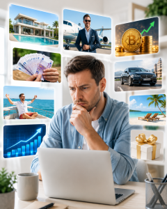 Finanzwerbung: Betreiber von Online-Plattformen kontrollieren diese zu wenig (Bild: ChatGPT/Dall-E)