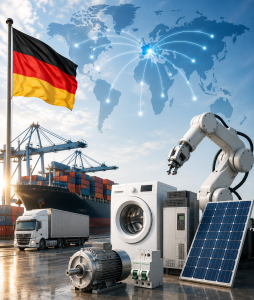 Deutsche Elektro-Exporte: Branche behauptet sich in der Krise (Bild: ChatGPT/Dall-E)