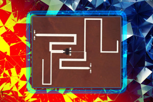 Transistor auf einem Stück Diamant stark vergrößert (Foto: mit.edu)