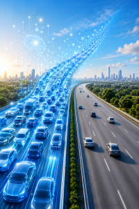 Datenautobahn: KI-Traffic wächst schneller als der menschliche Traffic (Bild: ChatGPT/Dall-E)