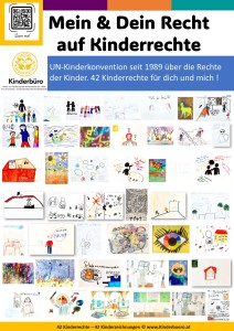 42 Kinderzeichnungen für 42 Kinderrechte vom Kinderparlament und Kinderrechte-Jugendrat Kinderbüro