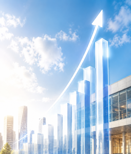 IPO-Trendpfeil: Emissionsvolumen dank SpaceX massiv gestiegen (Bild: ChatGPT/Dall-E)