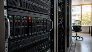 Warnsignal im Serverrack: Ein unbeachteter RAID-Fehler kann zum Systemausfall führen.