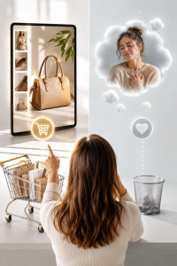 Kaufprozess: Bilder fördern E-Commerce mehr als Emotionen (Bild: ChatGPT/Dall-E)