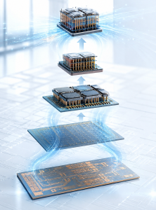 Auf dem Weg zum 3D-Chip: Substrate sind keinesfalls reaktionsträge (Bild: ChatGPT/Dall-E)