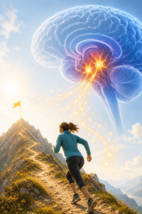 Weg zum Ziel: Gehirnchemie spielt bei Motivation eine entscheidende Rolle (KI-Bild: ChatGPT/Dall-E)