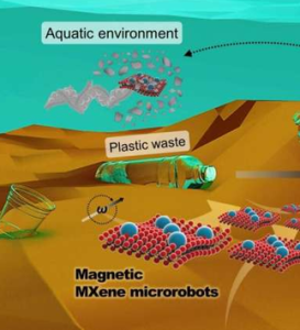 So fangen Mikroroboter das Mikroplastik unter Wasser und im Erdboden ein (Bild: Nature)