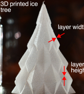3D-gedruckter Tannenbaum aus Eis: Technik bietet viele Optionen (Foto: uva.nl)