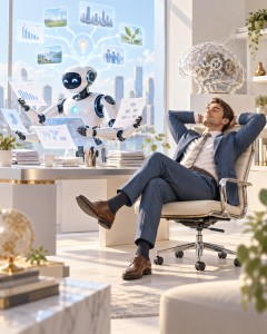 Manager und KI: Erleichterung, aber auch Risiko (Foto: pixabay.com/Dall-E)