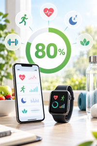 App und Smartwatch: Gesundheitsdaten liegen im Trend (KI-Bild: ChatGPT/Dall-E)