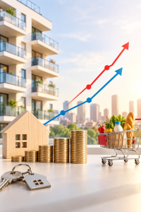 Inflationsentwicklung: Mietpreise sind mitverantwortlich (KI-Bild: ChatGPT/Dall-E)