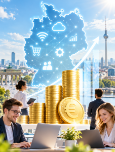 Digitalland Deutschland: Wertschöpfung geht in die Milliarden (KI-Bild: ChatGPT/Dall-E)