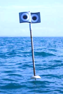Mit großen Augen werden Seevögel wirkungsvoll vertrieben (Foto: fishtekmarine.com)
