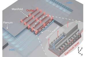 Chip-Kühlkreislauf der Zukunft (Illustration: DOI: 10.1038/s41928-026-01724-y)