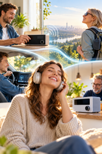 Digital Radio hören: rund zwei Drittel der Deutschen tun es bereits (KI-Bild: ChatGPT/Dall-E)