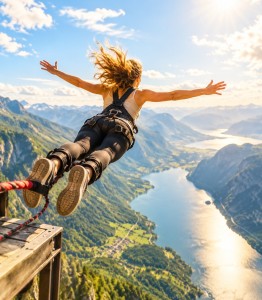 Sprung in die Tiefe: "Sensation Seekers" lieben die Ungewissheit (KI-Bild: ChatGPT/Dall-E)